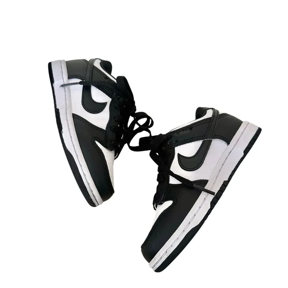 Nike Kids Panda Dunk Low Sneakers Size 10C Black White